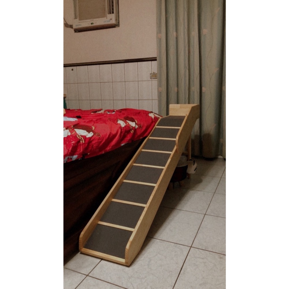 💜L護欄+止滑木條 平台式寵物用輔助斜坡樓梯 斜度25度 狗狗爬坡 寵物斜坡 可訂製-細節圖7