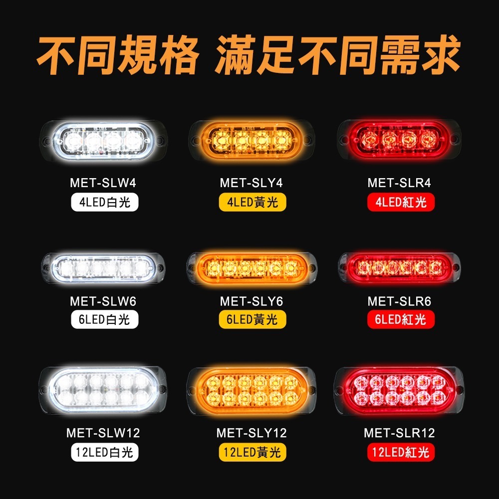 《利器》車頭燈 地燈 工作燈 SLR12 汽車側燈 示寬燈 超亮側燈 小貨車 爆閃燈 紅光跑馬燈 尾燈 輪胎燈 邊燈-細節圖3