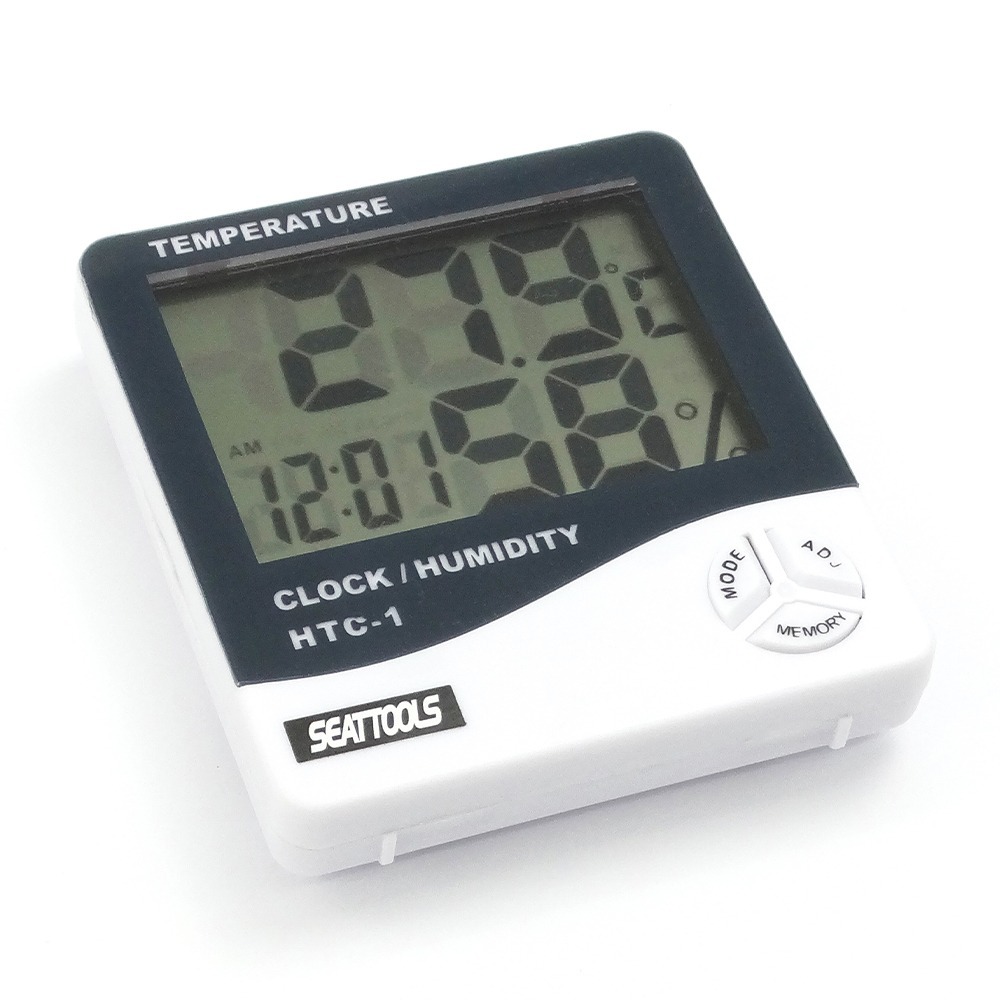 《利器》溫溼度計 數位鬧鐘 溫度 溼度計 電子溫度計 多功能濕溫度計 大數字時鐘 電子鐘 濕度計 TAH 大螢幕溼度計-細節圖2