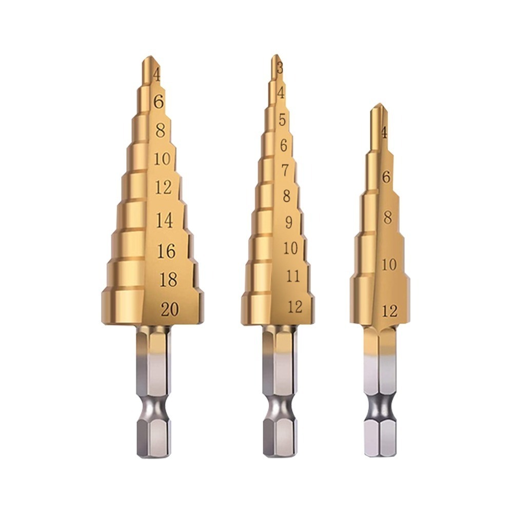 《利器》打孔階梯鑽 電鑽鑽尾 階梯擴孔 開孔器 鐵板金屬 螺旋階梯鑽 寶塔鑽孔器 倒角 開孔鑽頭 SLD3 木工打孔-細節圖2