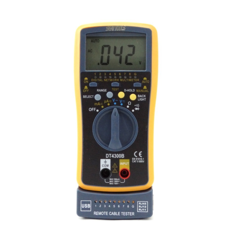 《利器》數位網路多功能萬用表 電流電壓電阻測試 交流鉤錶 全自動量程 帶背光 網路電表 三用電錶 DNM4300B-細節圖2