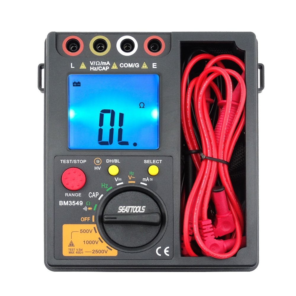 《利器》兆歐計 阻抗測試計 絕緣電阻測試儀 高阻計 電氣設備 絕緣電阻表 絕緣阻抗錶 絕緣電阻計 BM3549-細節圖2