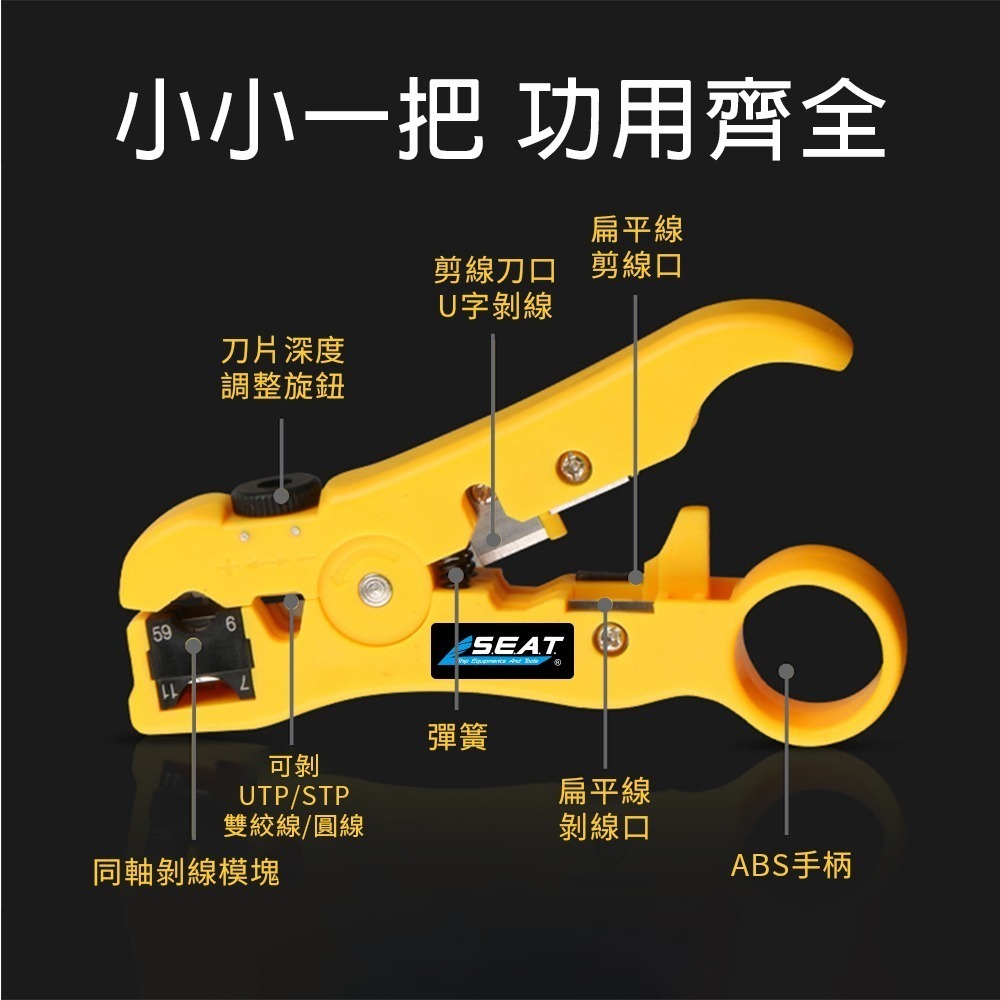 《利器》網線鉗 電纜剝線刀 多功能剝線鉗 剝線刀 WC1275 剝線鉗 同軸撥線器 同軸電纜線鉗 鉗子 切線器 剪線-細節圖3