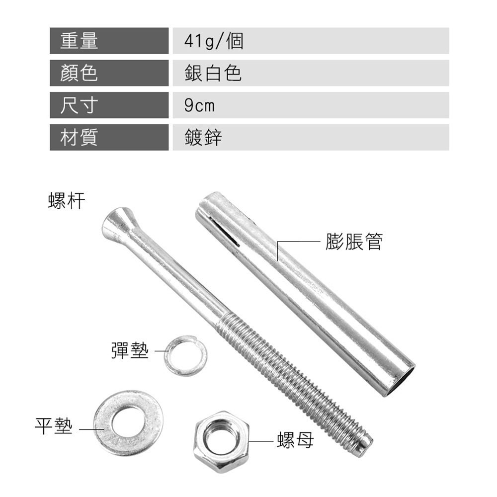 《利器》膨脹螺絲 鍍鋅螺絲 螺絲 裝修工具 快速釘 輕隔間 SUSS9 膨脹螺栓 膨脹釘 壁虎釘 鍍鋅膨脹螺絲 壁虎-細節圖3