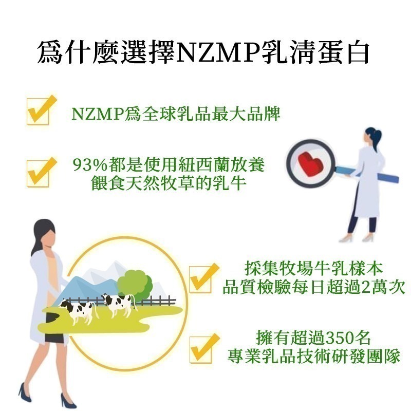 濃縮/分離乳清蛋白(1kg/500g袋裝) 多種口味自選~來自紐西蘭，0%添加物，台紐 NZMP ［有發票］-細節圖4