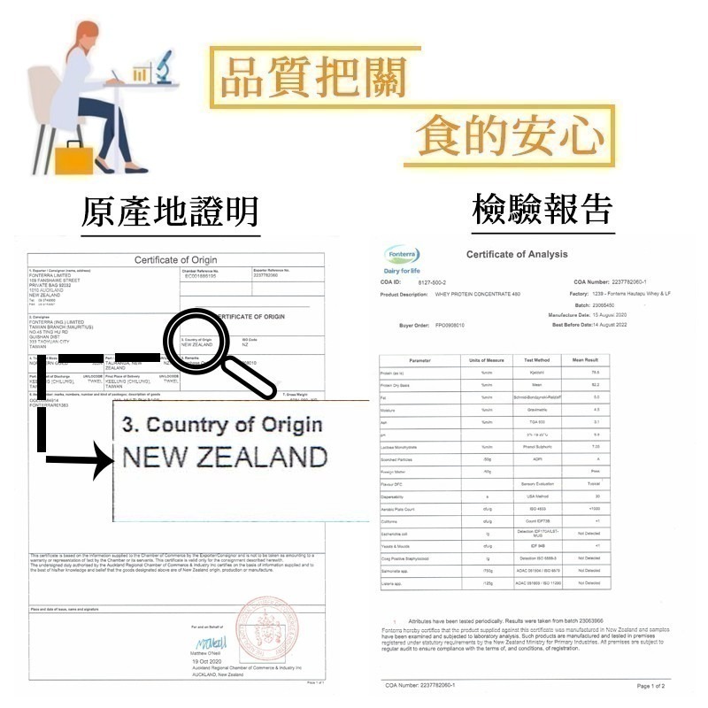 濃縮/分離乳清蛋白(1kg/500g袋裝) 多種口味自選~來自紐西蘭，0%添加物，台紐 NZMP ［有發票］-細節圖5