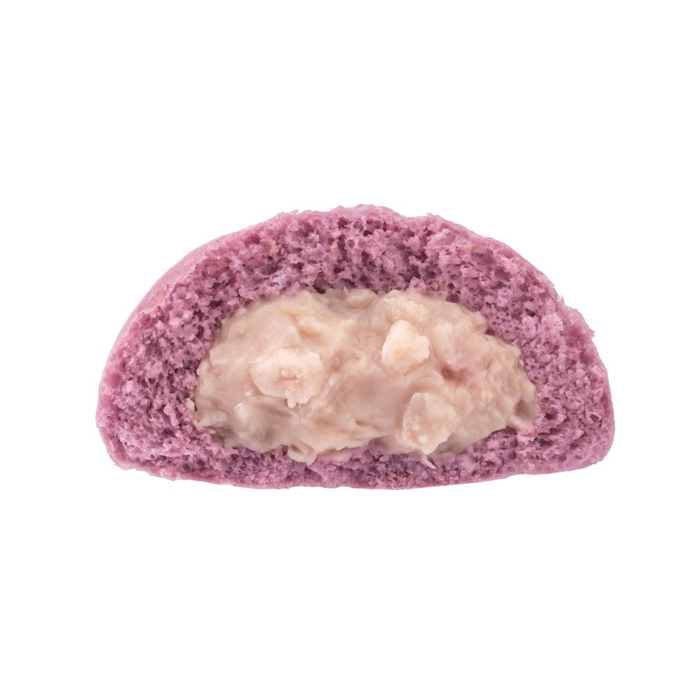 【福穀樂】爆漿香芋包3入(奶素 紫薯 芋頭包 芋泥包 芋泥餡 非油炸 大甲檳榔心芋頭 雜糧包子 團購冠軍 冷凍出貨)-細節圖2