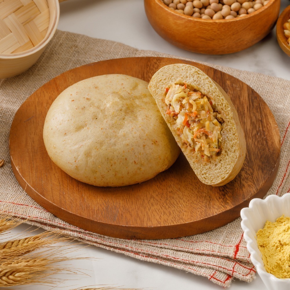 【福穀樂】蔬香雲絲包1顆(全素 豆乾 純素 香筍 筍絲包 竹筍包 南瓜粉 非基改 高蛋白 膳食纖維 植物蛋白 大豆蛋白)-細節圖2