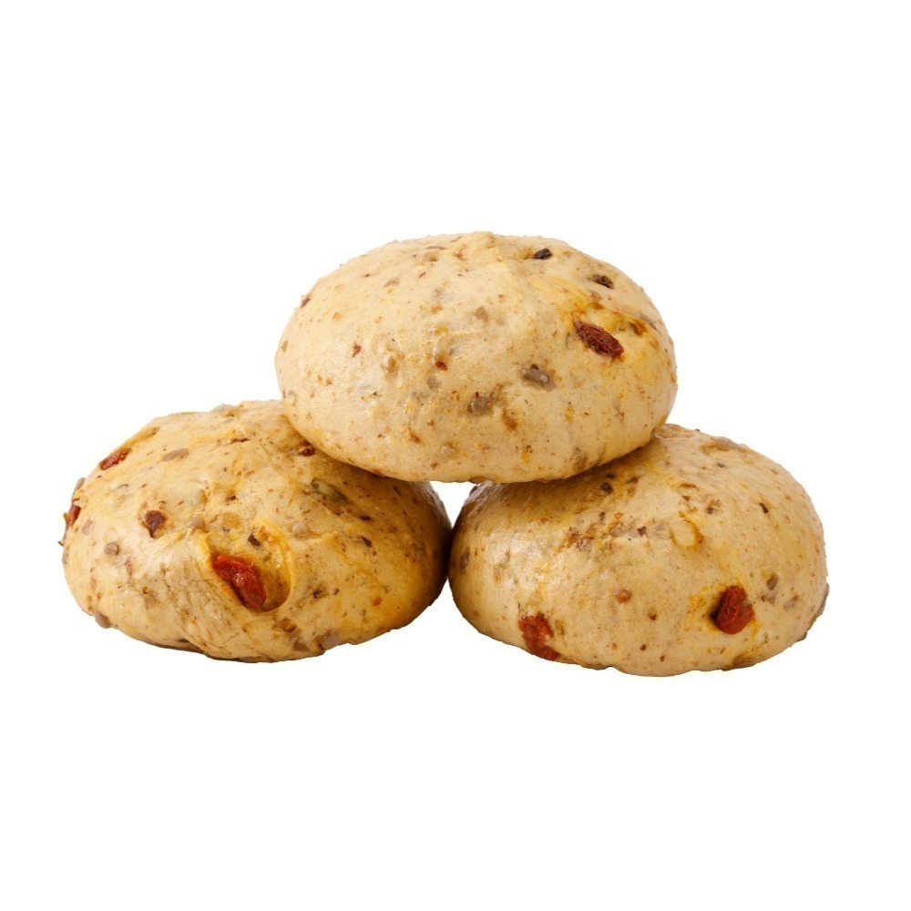 【福穀樂】養生堅果饅頭 3入(全素 雜糧饅頭 超級食物 國民饅頭 無籽葡萄乾 營養點心 代餐零食 台南名產 馬可先生)-細節圖3