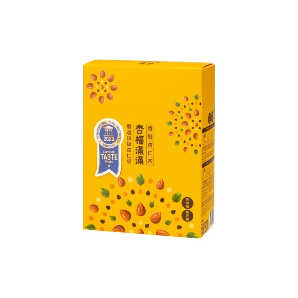 【福穀樂】香醇杏仁茶1盒（全素 無加糖 沖泡飲 杏仁粉 杏仁果 卵磷脂 植物奶 初胚燕麥 亞麻仁籽 早餐飲品 即沖即飲）-細節圖2