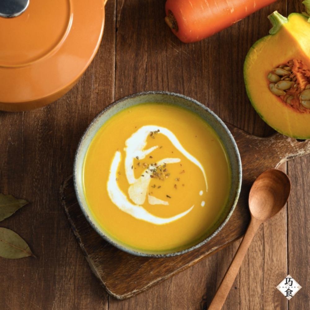 【福穀樂】無添加南瓜濃湯2包（奶素 養身湯 元氣湯 能量湯品 暖心鍋物 超級食物 滿千免運 冷凍調理包 紐西蘭純淨牛乳）-細節圖2