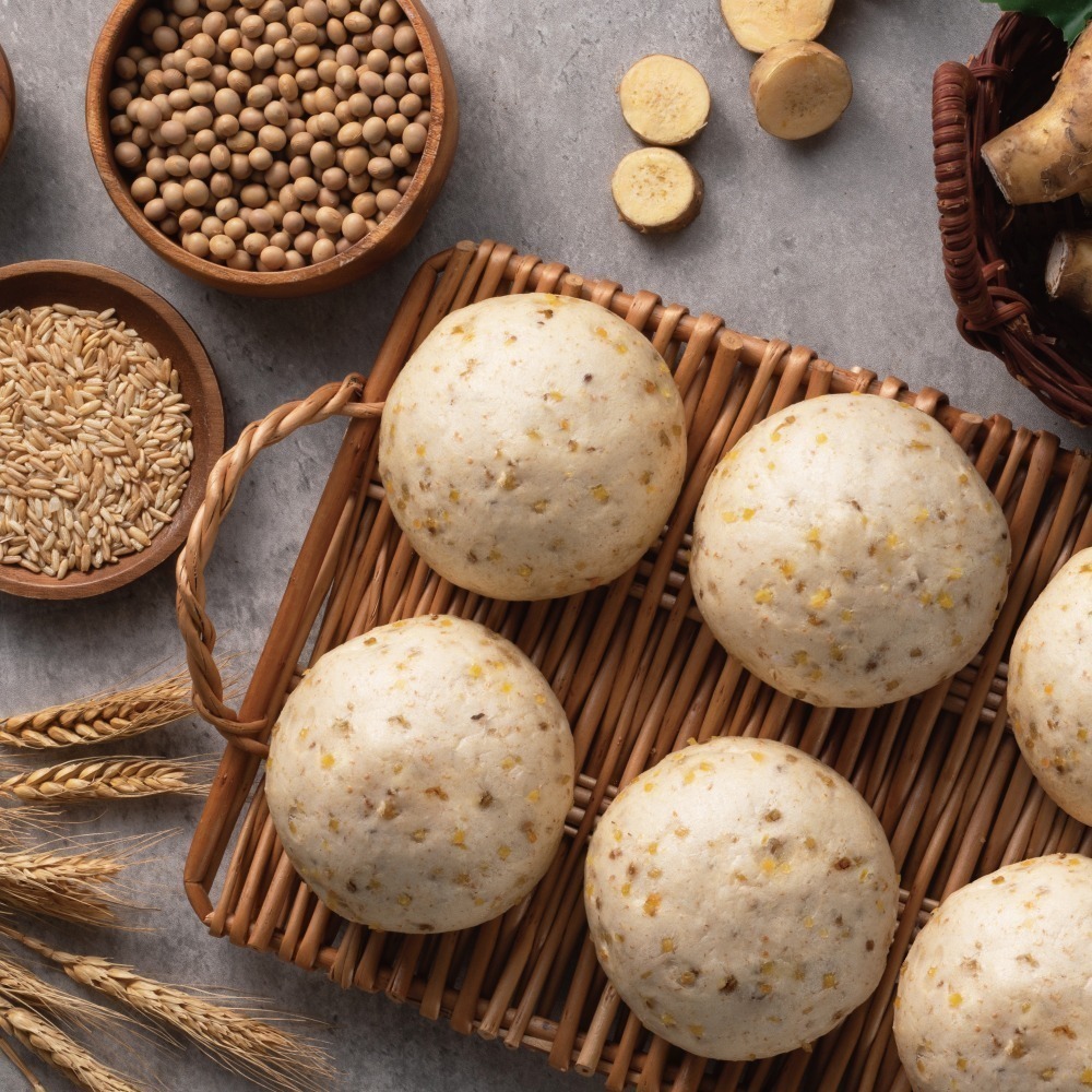 【福穀樂】地瓜雜糧饅頭3入(奶素 甘藷 甜薯 全穀物 副食品 低GI 超級食物 中式餐點 IQF急速冷凍 滿千免運)-細節圖4