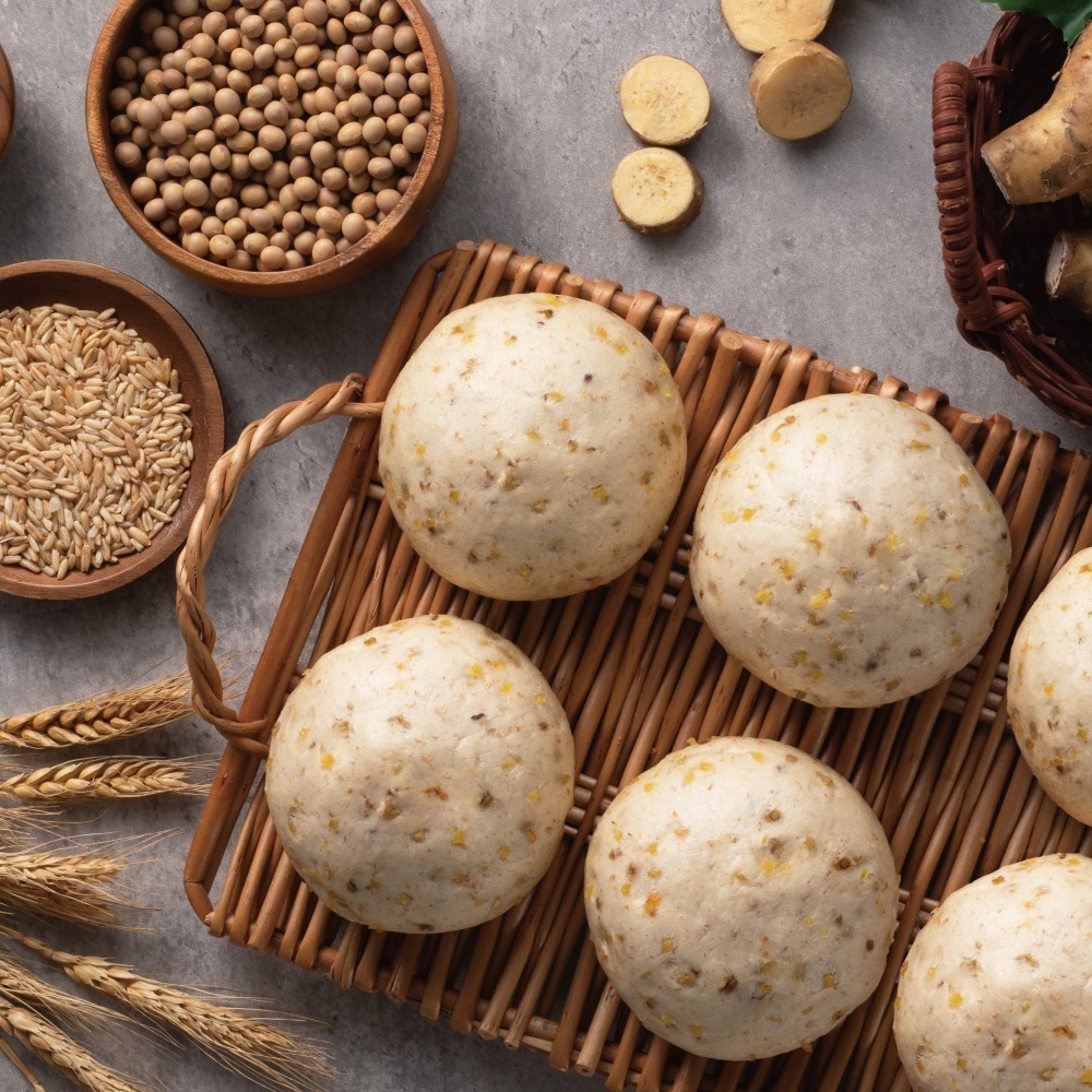 【福穀樂】地瓜雜糧饅頭1顆(奶素 金薯 甜薯 黃金番薯天然酵母 完全食物 抗性澱粉 台農57號地瓜 全家超商取貨)-細節圖3