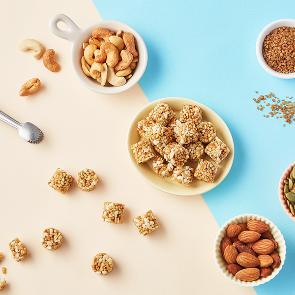 【福穀樂】黃金蕎麥堅果脆丸子1包（全素 蕎麥粒 伴手禮 懷舊零食 台灣製造 吃的零食 壓縮餅乾 送禮自用 祭祖拜拜）-細節圖3