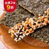 【福穀樂】黃金蕎麥海苔薄燒2包（全素  非油炸 台灣官方 日式薄燒 辦公室團購 純素零嘴 開立發票 岩燒海苔 片烤海苔）