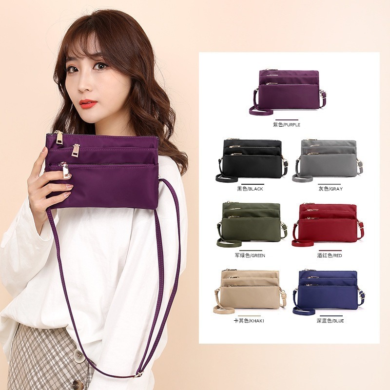 【iBoBo♡愛包包】現貨+預購 輕便休閒風 大容量多層多功能 手機零錢包 化妝包  斜跨包-細節圖2