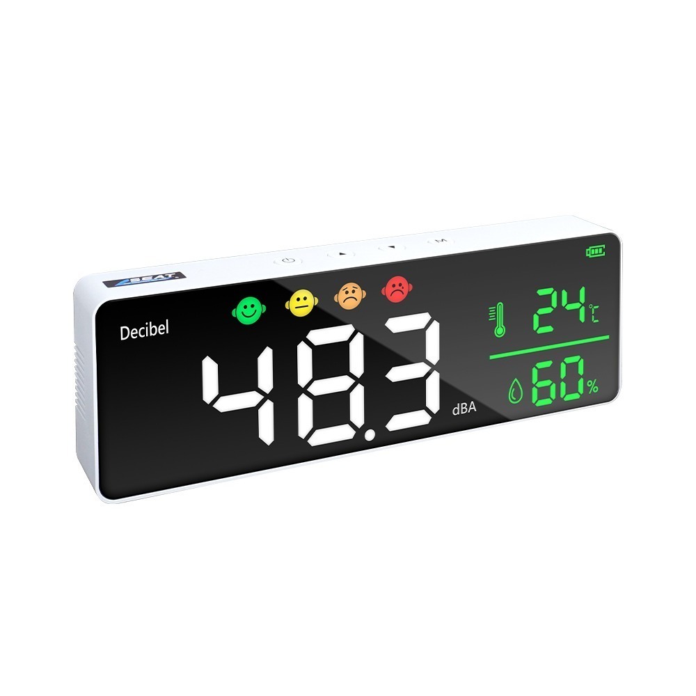 壁掛分貝計含溫濕度顯示 分貝計 溫度計 分貝儀 溫濕度計 自動檢測溫濕度器 溫濕監控 噪音計 MET-SLMP01-細節圖2