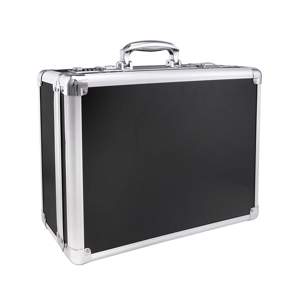 密碼鋁合金工具箱 保險箱收納箱 工具鋁箱 鋁製工具箱 密碼收納箱 鋁製手提箱 黑色 MIT-AC380280120B-細節圖2