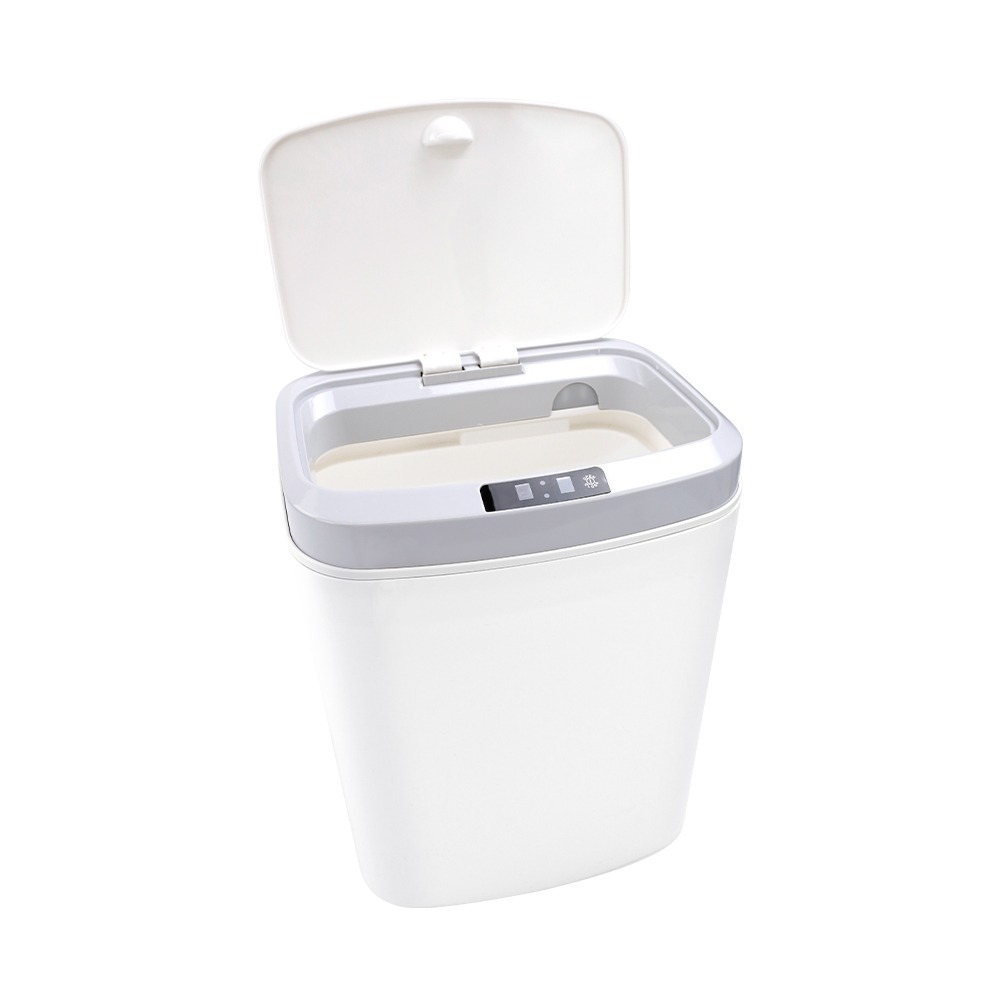 感應式開蓋 大容量垃圾桶 浴室垃圾桶 電動垃圾桶 白色垃圾桶 智能垃圾桶 自動感應垃圾桶 MET-PD6008-細節圖2