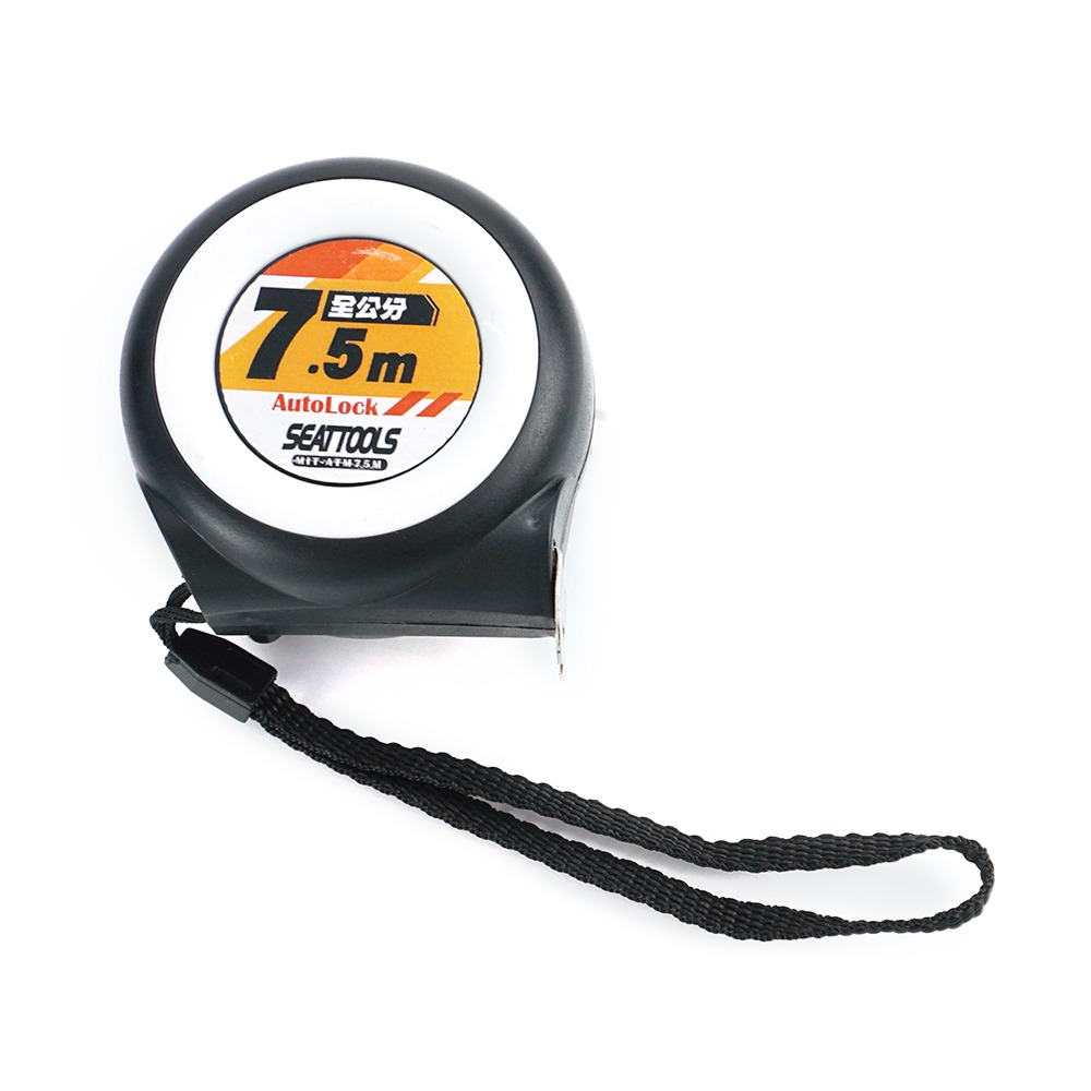 頭手汽機車 自動捲尺 耐磨耐摔 伸縮尺 黑色捲尺 MIT-ATM75M 捲尺快扣 鋼捲尺 全公分捲尺 測量尺 木工尺-細節圖2