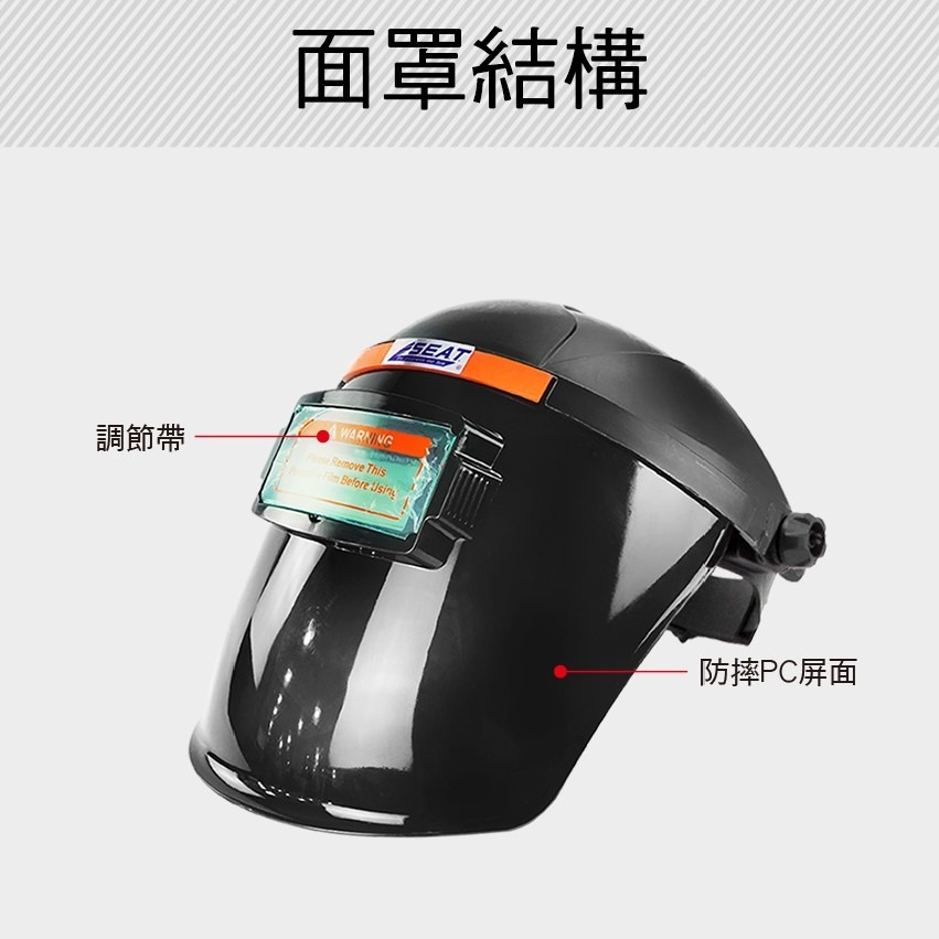 電焊專用面罩 電焊面罩 頭戴式 自動變光 電焊面罩 氬弧焊工焊帽銲接面具 面屏防護罩 焊工防護目鏡 PGM10248-細節圖3