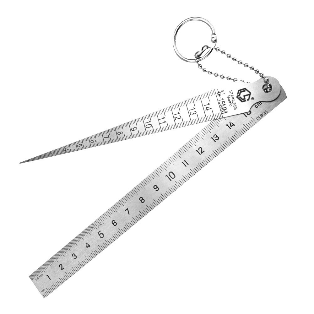 間隙尺 不鏽鋼 深度尺 塞尺 孔徑尺 斜度規 錐形尺 間隙規 測量工具 尺規 雙面刻度 公英制 0-15mmSGG150-細節圖2