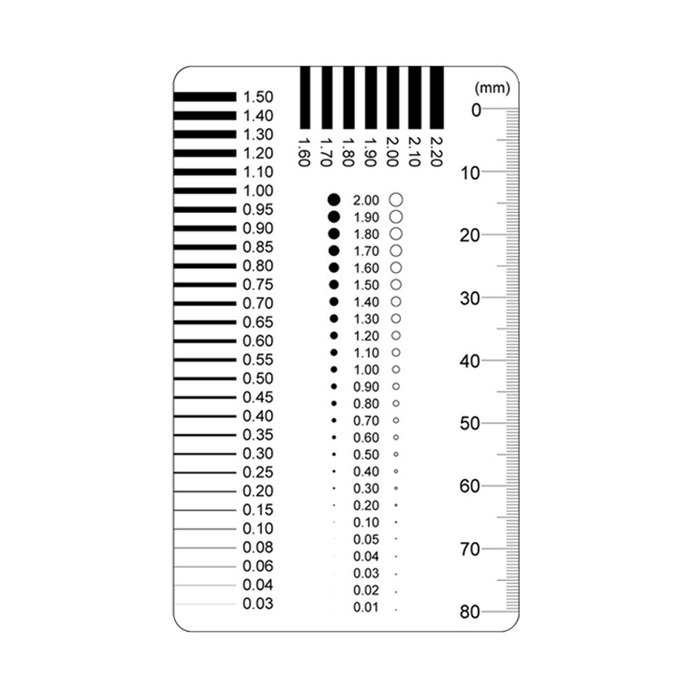 高精點線規汙點規黑點卡菲林尺卡規測品管工程師對照卡 DDC06-3 兩入 汙點卡/品檢卡/尺規卡 量具缺陷點規對照卡-細節圖2