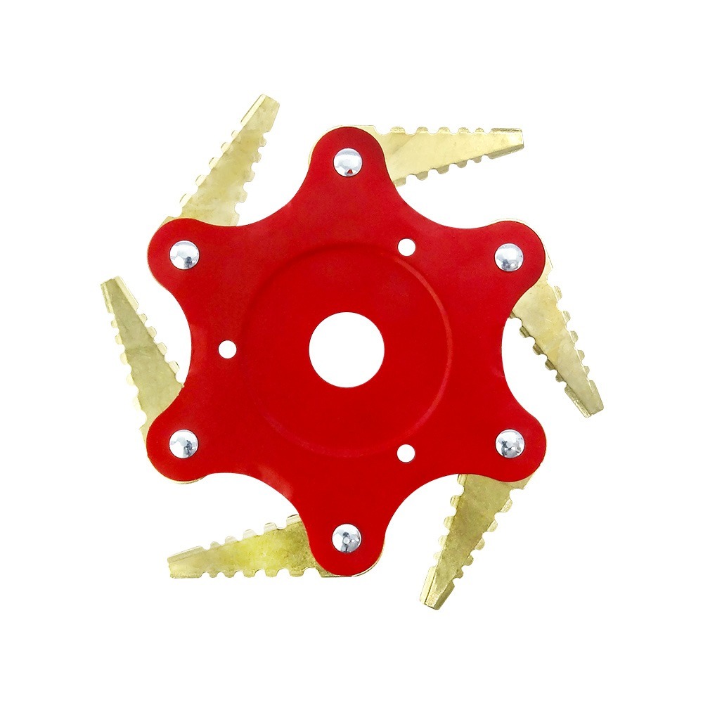 除草刀片 六葉刀頭 六葉刀 割草刀片 六爪刀 打草刀片 割草機刀片 割草機 除草盤 割草盤 鋤草神器組 精準C6K-細節圖2