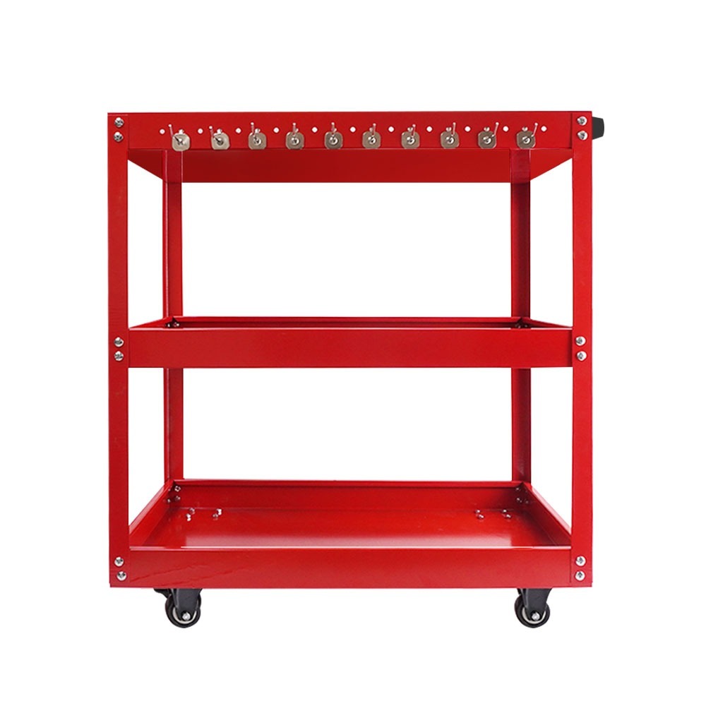 汽修零件車 紅色 工具推車 手推車 三層零件車 汽修五金 汽修維修工具車 零件車 工具車 【精準】TC3RS-細節圖2
