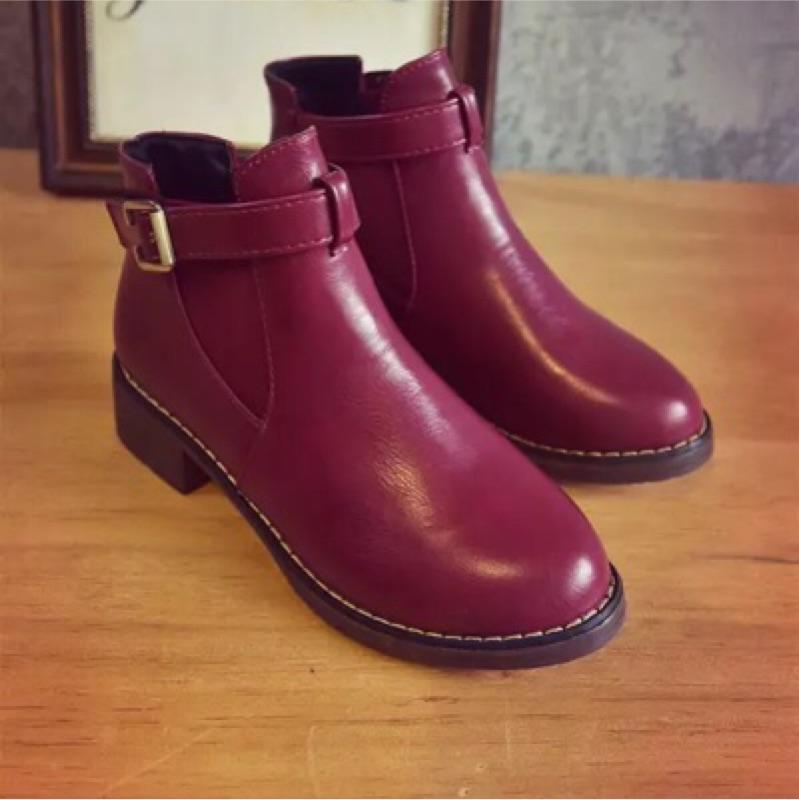 [現貨]秋冬季百搭英倫短靴-細節圖5