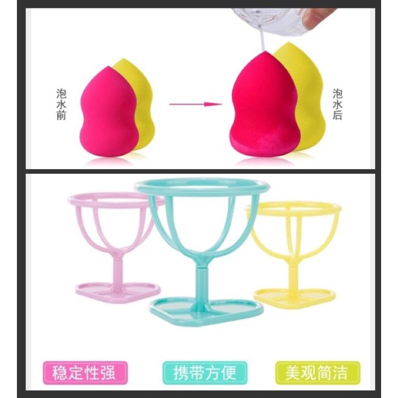 [現貨]乾濕兩用葫蘆粉撲套裝 (美妝蛋+收納托架)-細節圖6