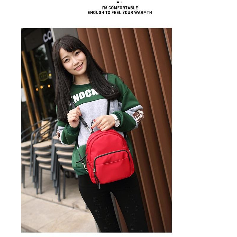 [現貨]韓版百搭防水牛津布小後背包-細節圖8