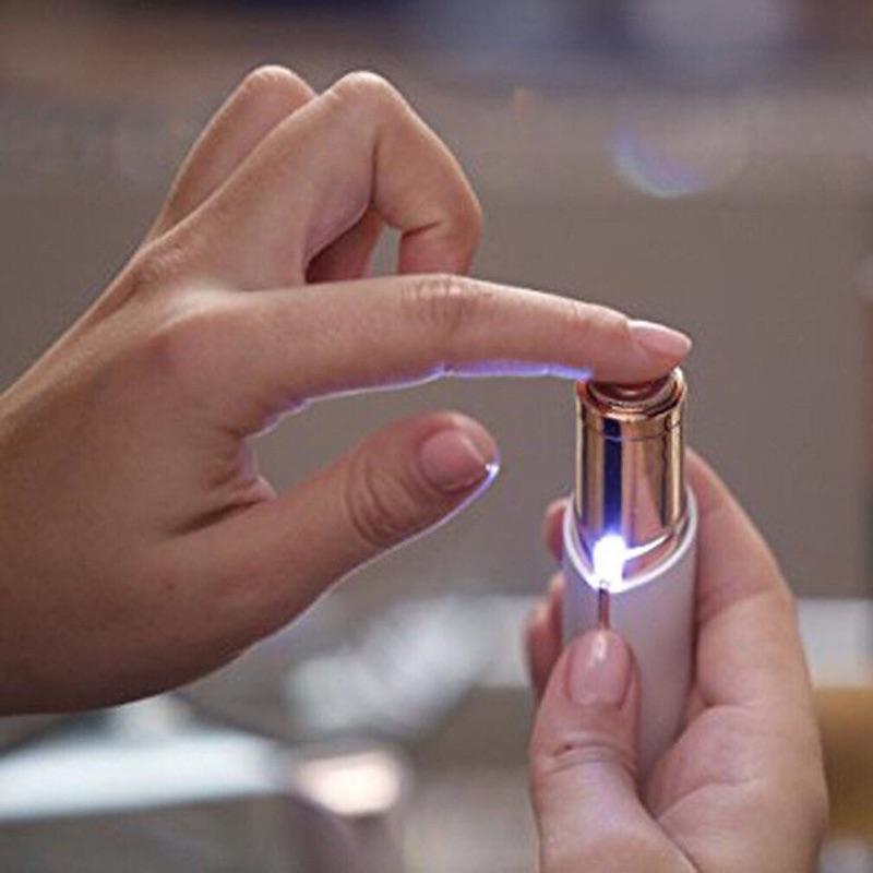 [現貨]口紅造型電動除毛器 去毛器附清潔毛刷 剃毛器脫毛器-細節圖8