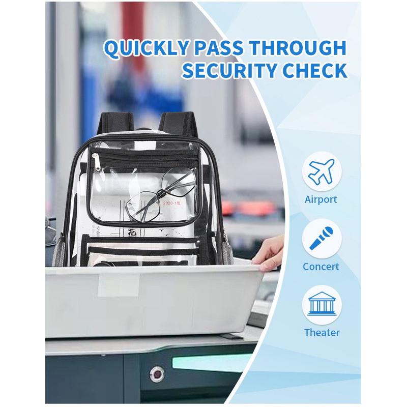 [現貨]透明包包 pvc大容量透明防水後背包 雙肩包 書包-細節圖4