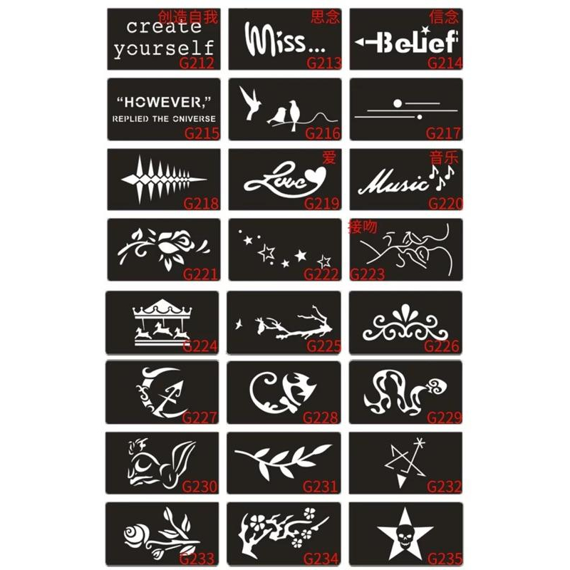 [現貨]中小圖紋身膏模板-細節圖7