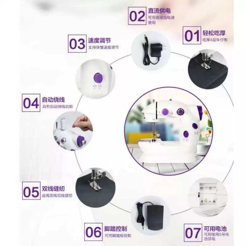 [現貨]DIY迷你家用電動縫紉機-細節圖2