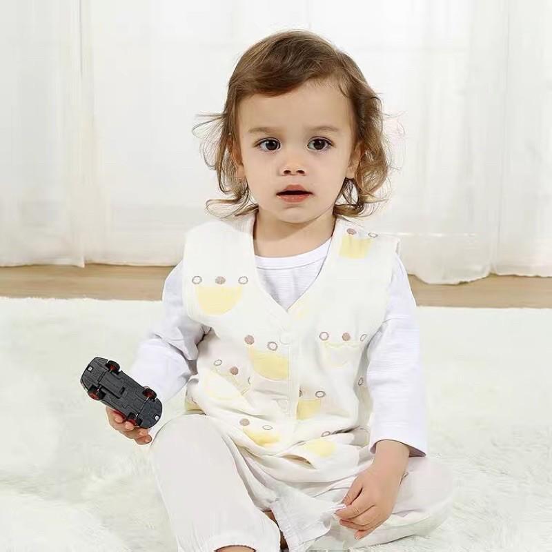 [現貨]寶寶六層紗布保暖調溫馬甲背心-細節圖2