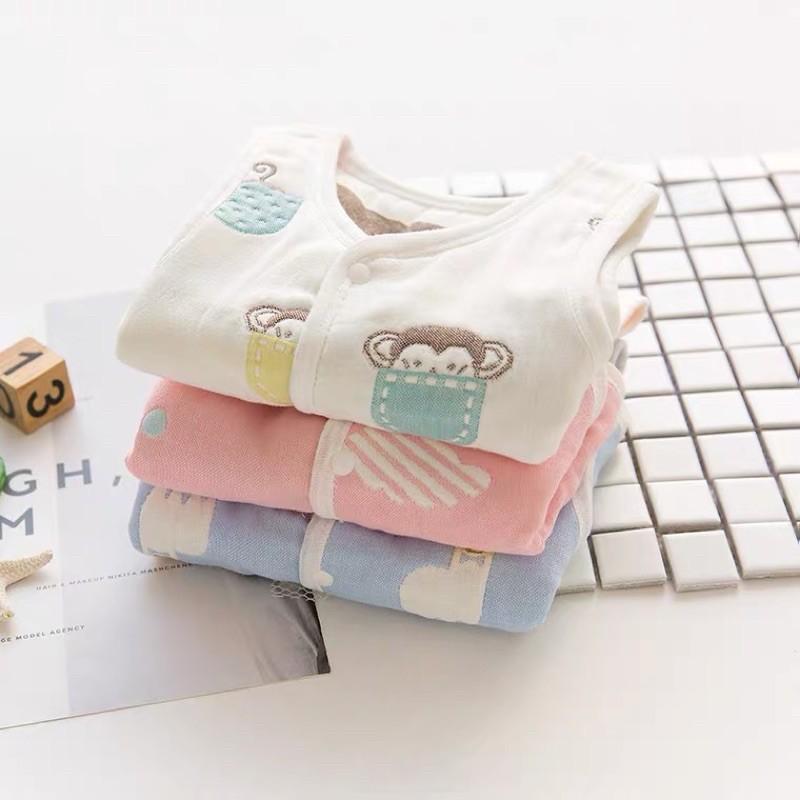 [現貨]寶寶六層紗布保暖調溫馬甲背心-細節圖4