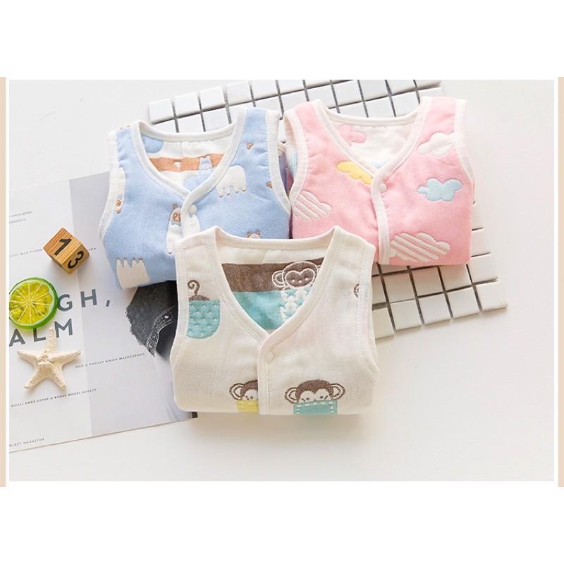 [現貨]寶寶六層紗布保暖調溫馬甲背心-細節圖5