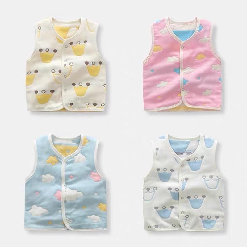 [現貨]寶寶六層紗布保暖調溫馬甲背心-細節圖9