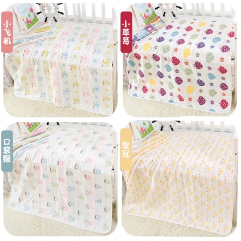 [現貨]六層紗布加大寶寶蓋毯120x150cm 純棉寶寶大被被 浴巾-細節圖5