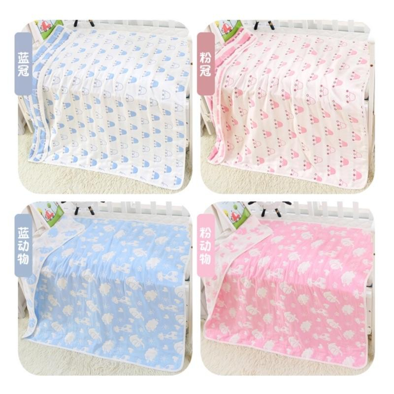 [現貨]六層紗布加大寶寶蓋毯120x150cm 純棉寶寶大被被 浴巾-細節圖6