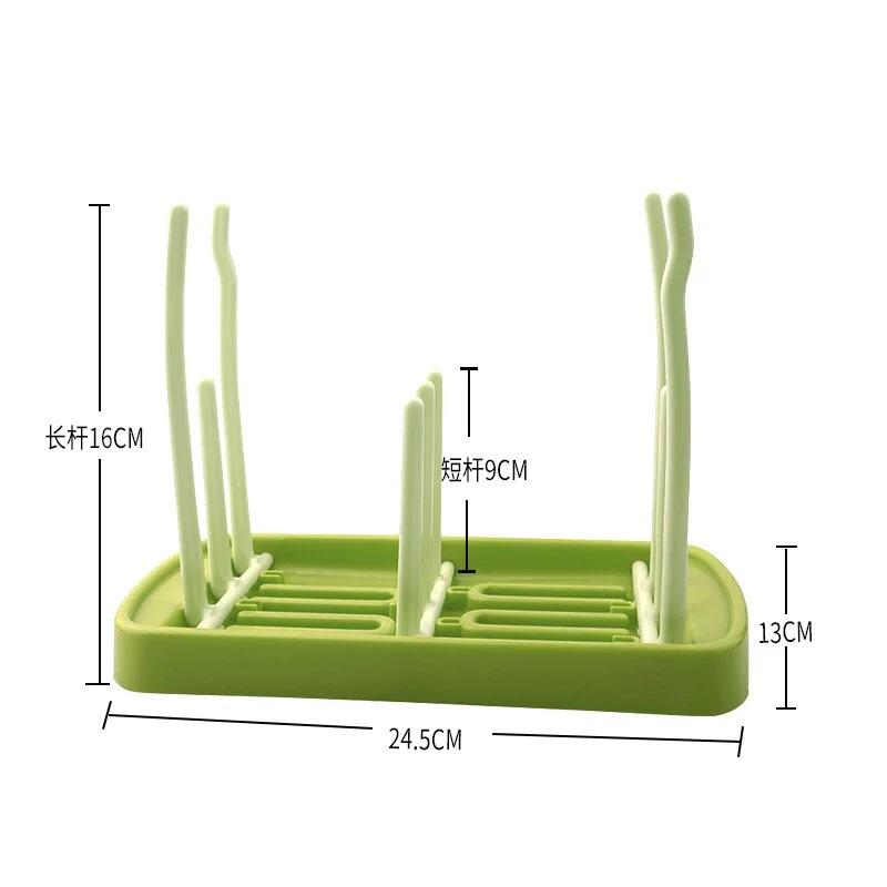 [現貨]簡易三折嬰兒奶瓶晾曬架 瀝水架-細節圖2