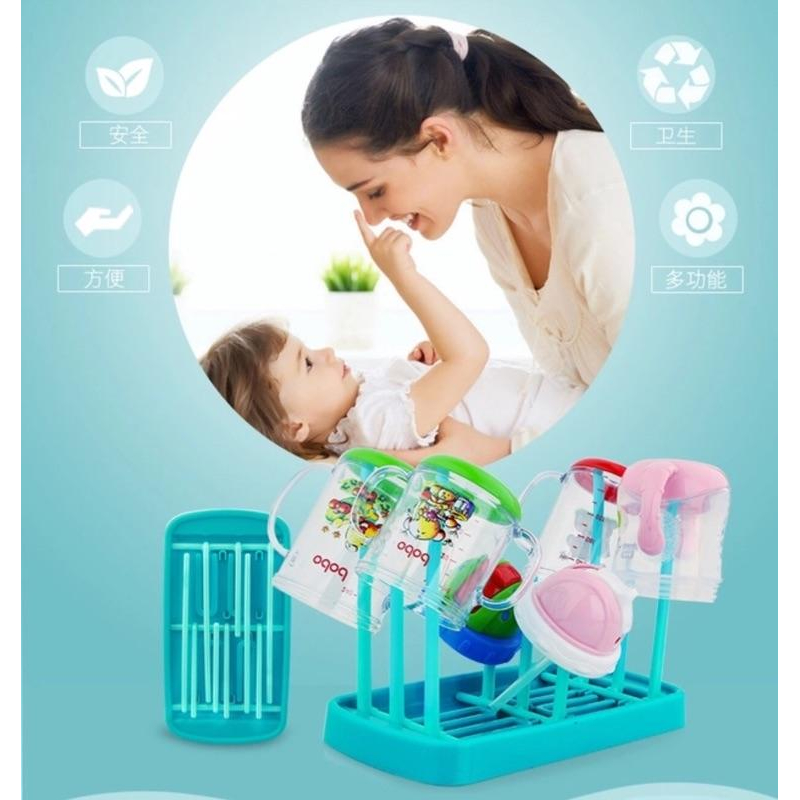 [現貨]簡易三折嬰兒奶瓶晾曬架 瀝水架-細節圖6