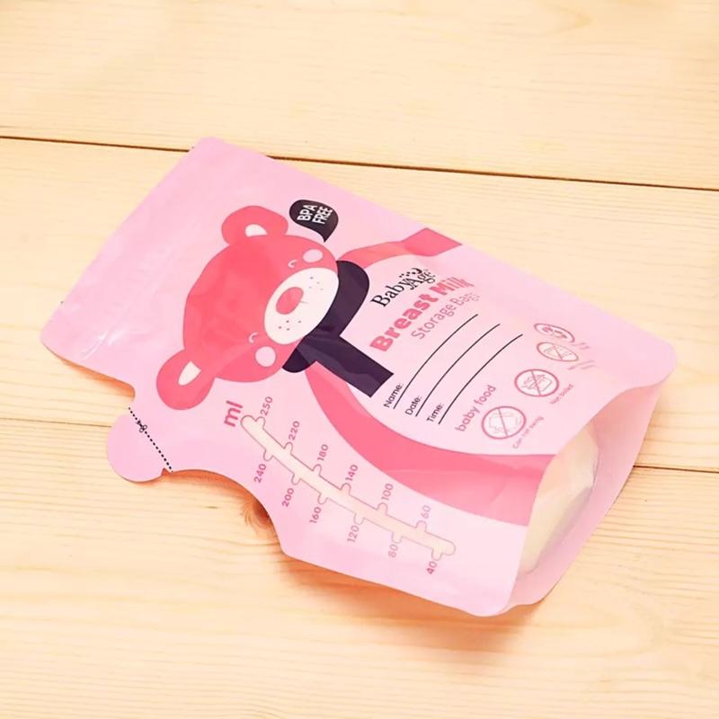 [現貨]小熊站立式冷凍儲奶保鮮母乳袋250ml 保鮮袋-細節圖2