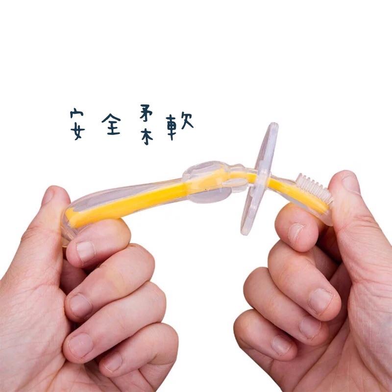 [現貨]寶寶矽膠安全超軟毛牙刷 固齒器 乳牙刷 舌苔刷-細節圖4