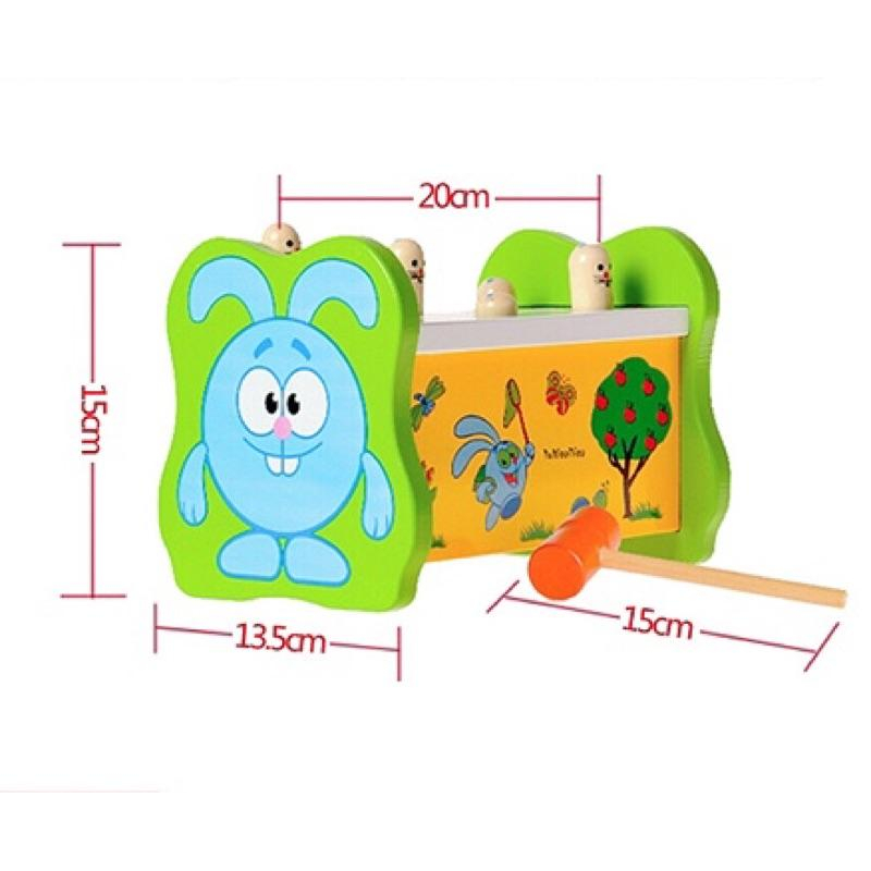 [現貨]大號木製寶寶敲擊打地鼠玩具-細節圖2