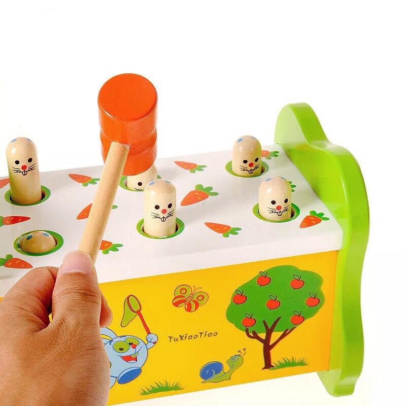 [現貨]大號木製寶寶敲擊打地鼠玩具-細節圖3