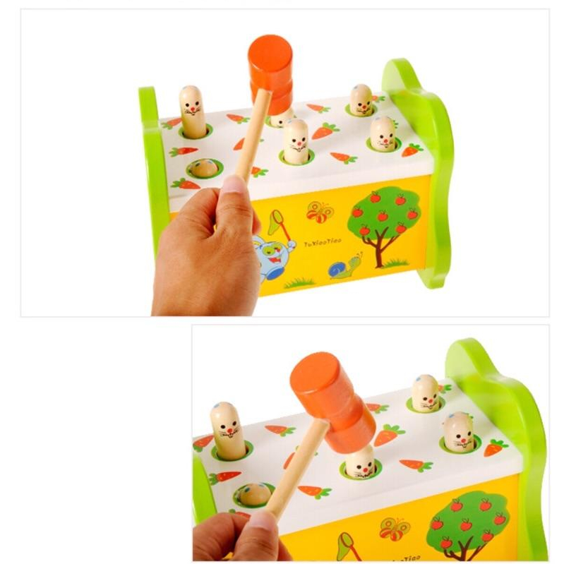 [現貨]大號木製寶寶敲擊打地鼠玩具-細節圖4