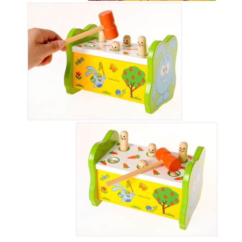 [現貨]大號木製寶寶敲擊打地鼠玩具-細節圖5